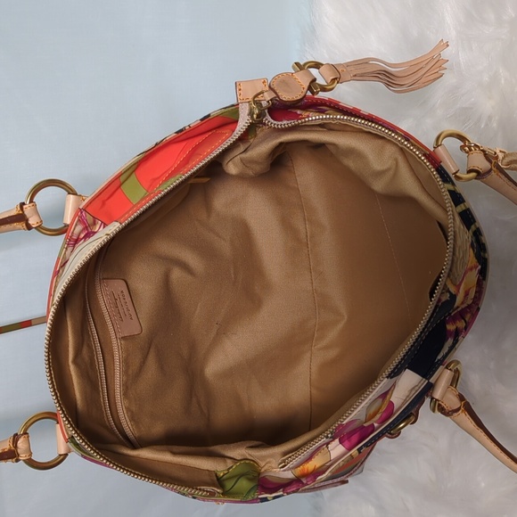 Salvatore Ferragamo Vintage Leather Canvas Jungle Print Tote - Picture 6 of 8